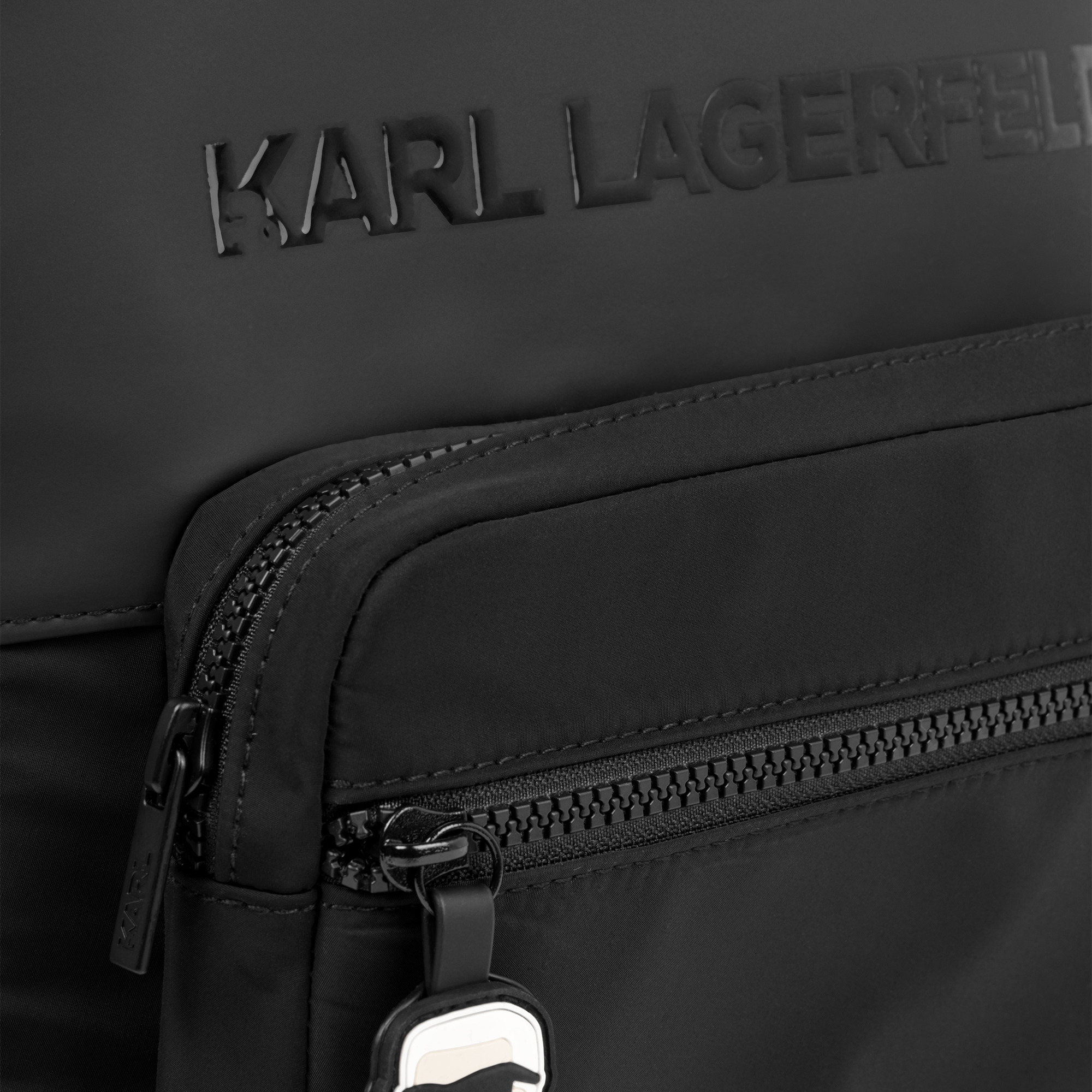 Backpack with raised logo KARL LAGERFELD KIDS for BOY