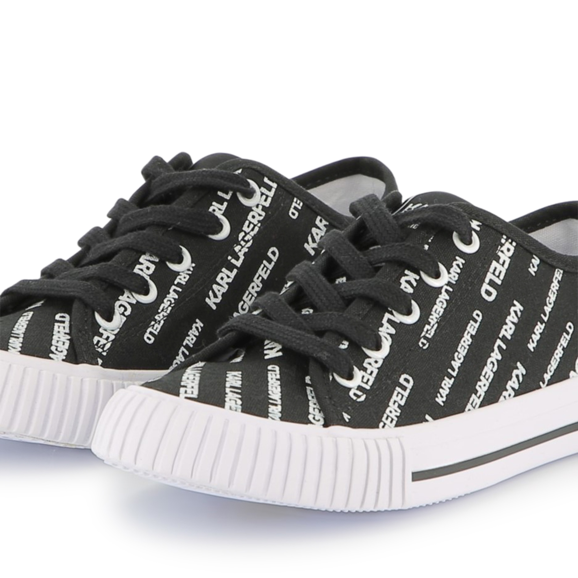 Baskets à lacets imprimé siglé KARL LAGERFELD KIDS pour GARCON