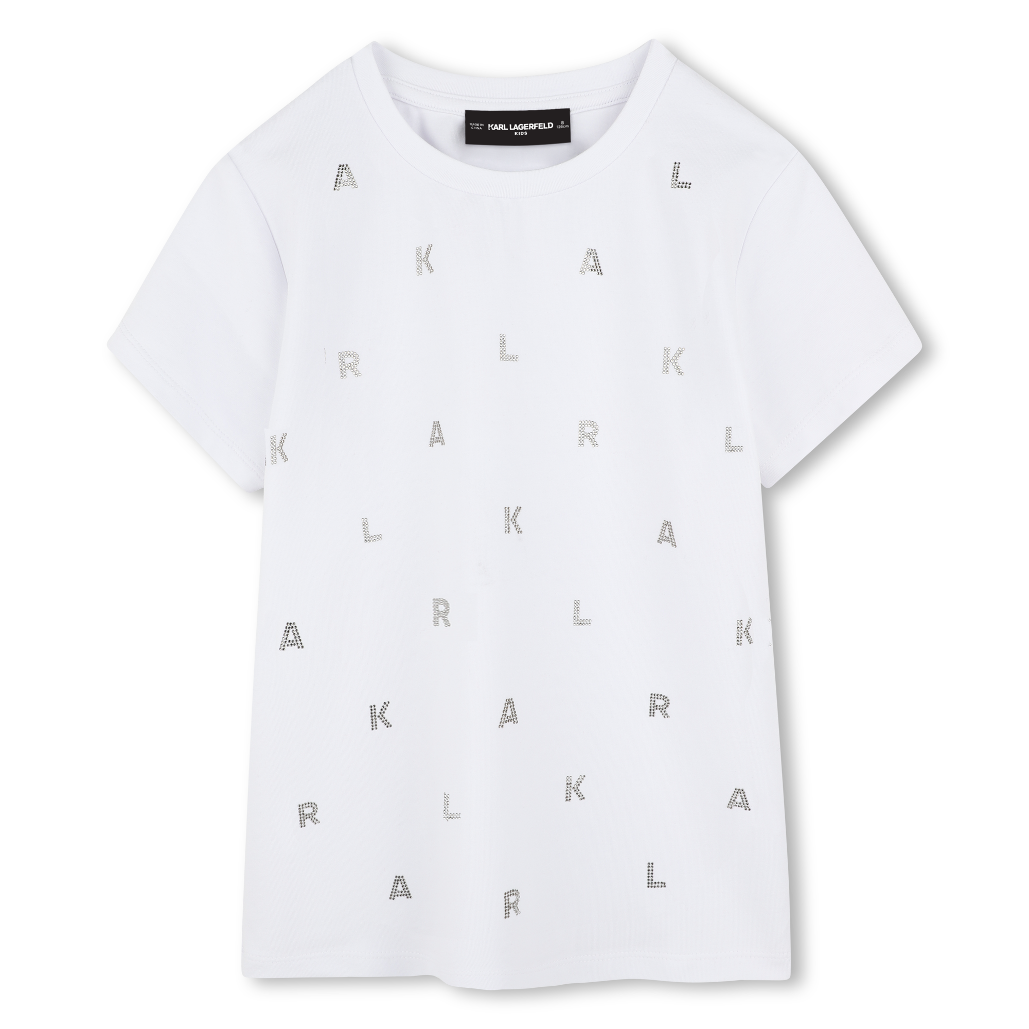 T-shirt with diamantés KARL LAGERFELD KIDS for GIRL