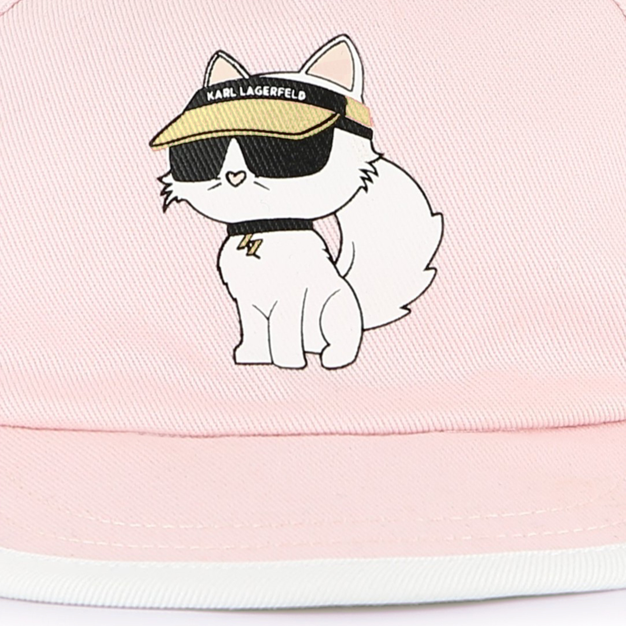 Casquette réversible en coton KARL LAGERFELD KIDS pour FILLE