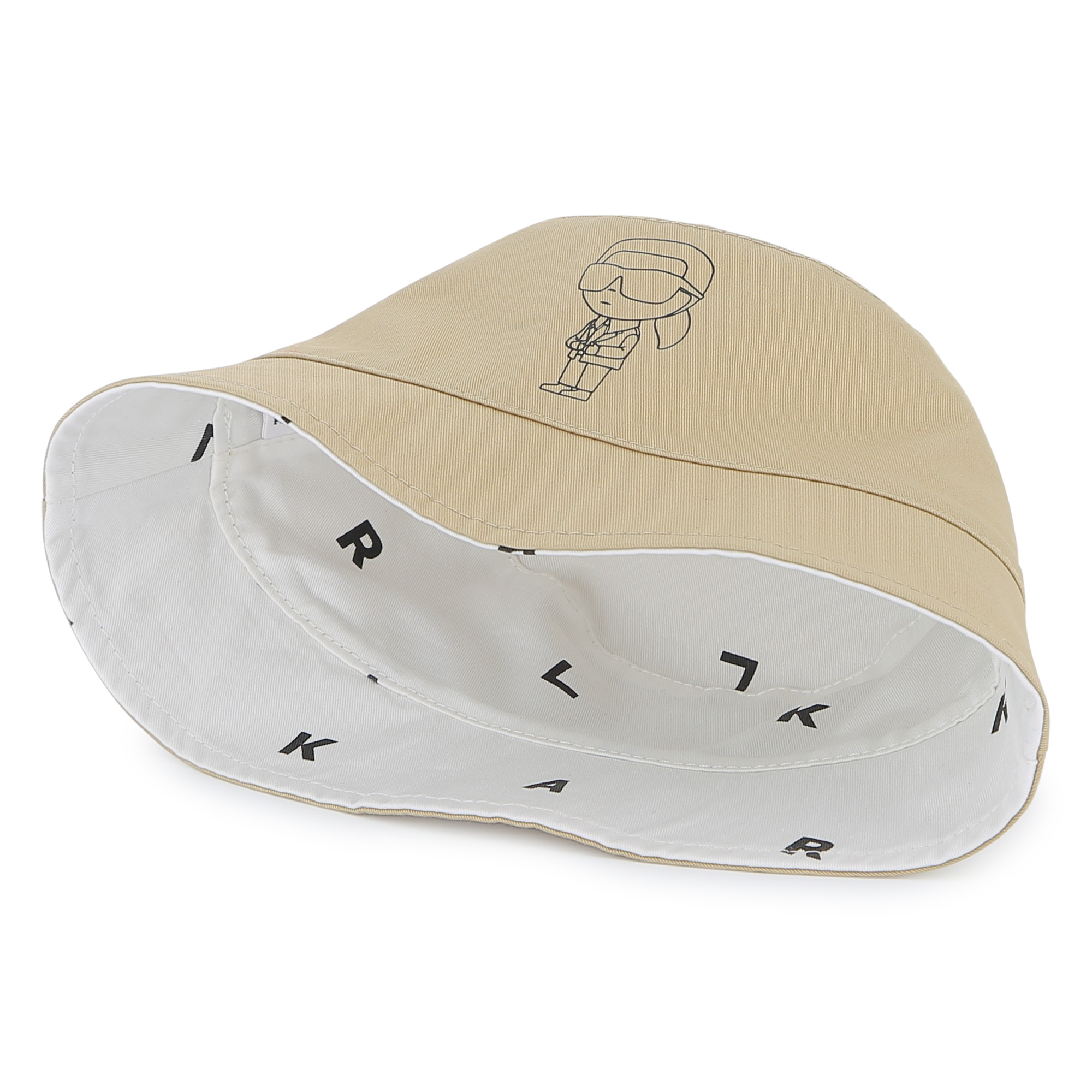 Reversible twill bucket hat KARL LAGERFELD KIDS for BOY