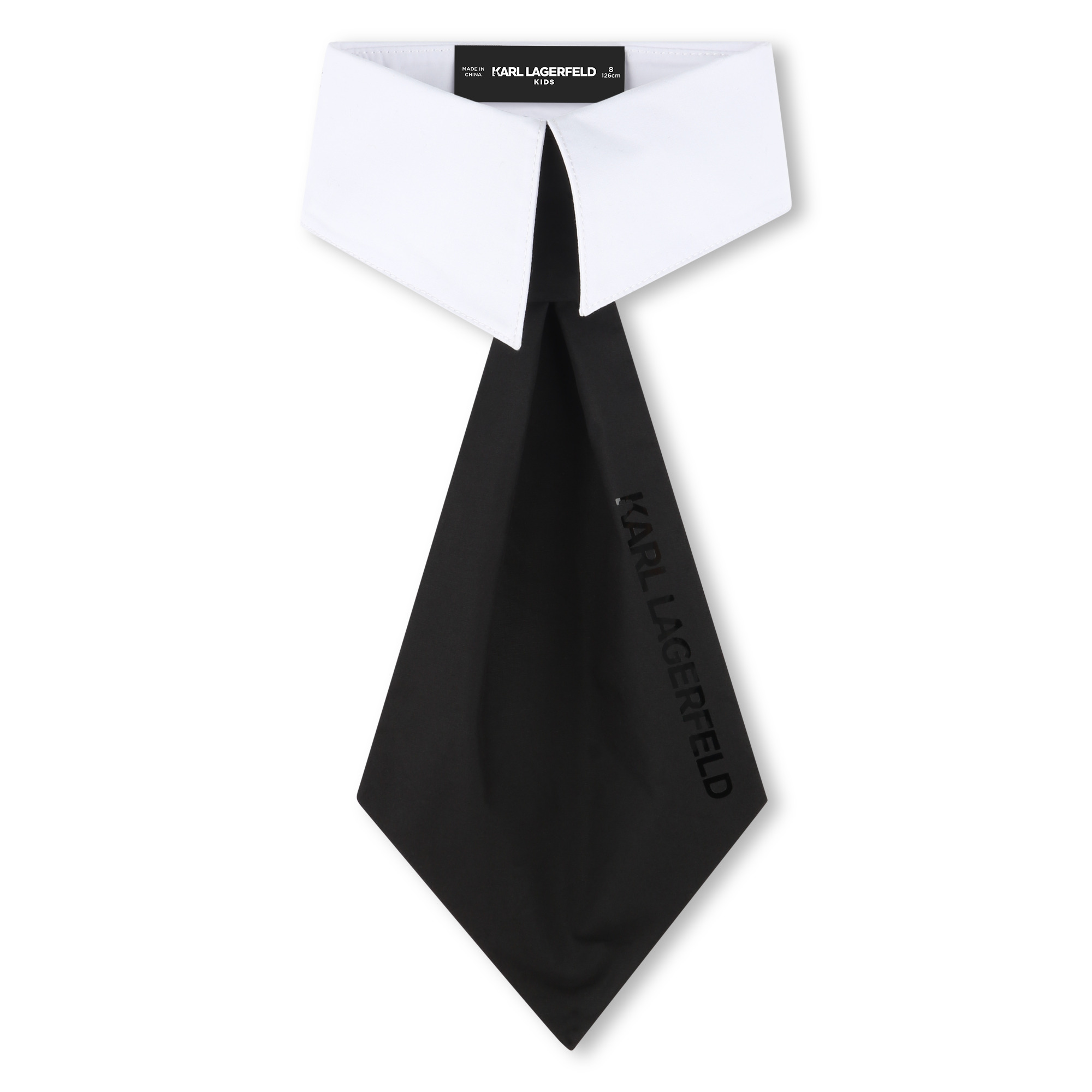 Cotton two-tone tie KARL LAGERFELD KIDS for GIRL