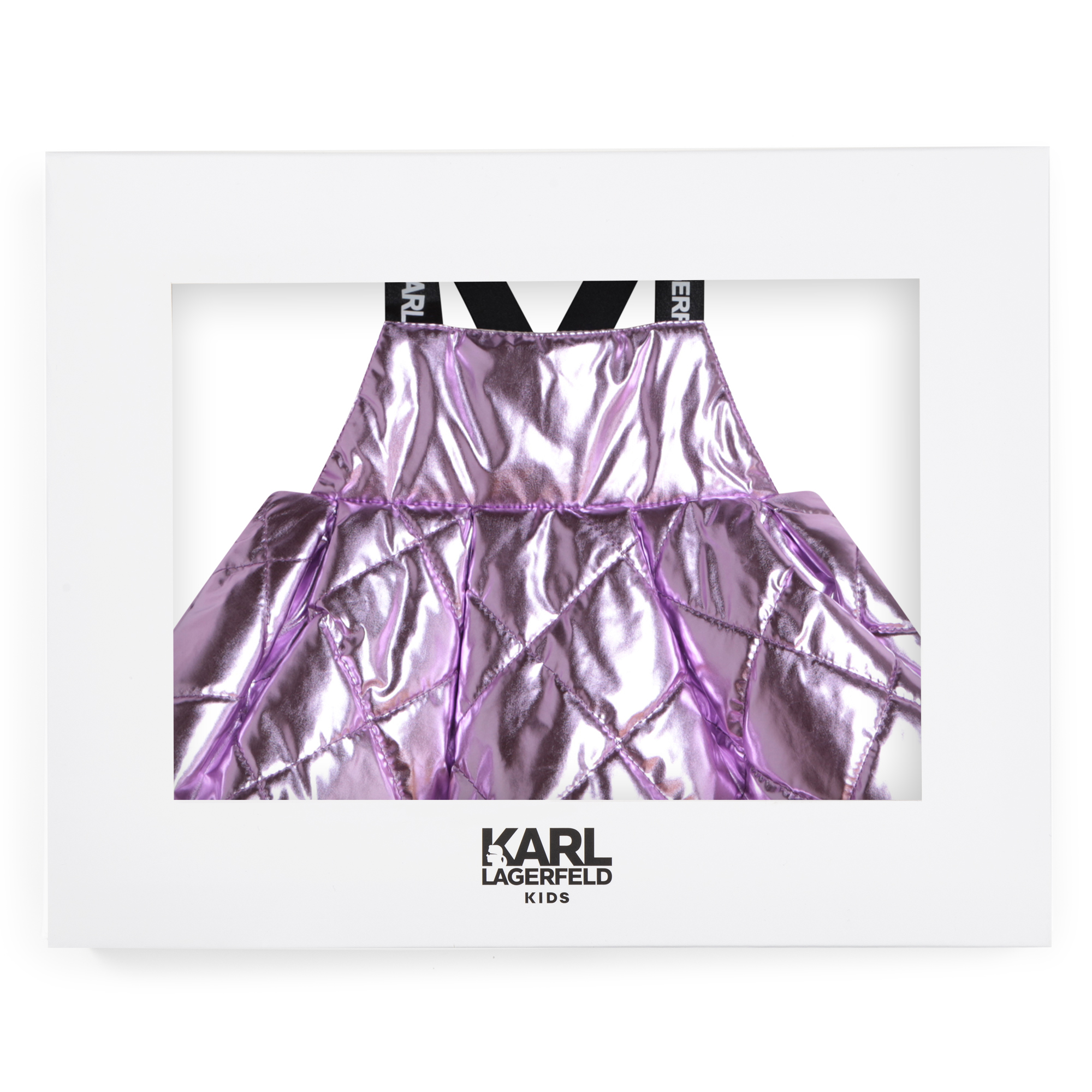 Quilted dungaree dress KARL LAGERFELD KIDS for GIRL