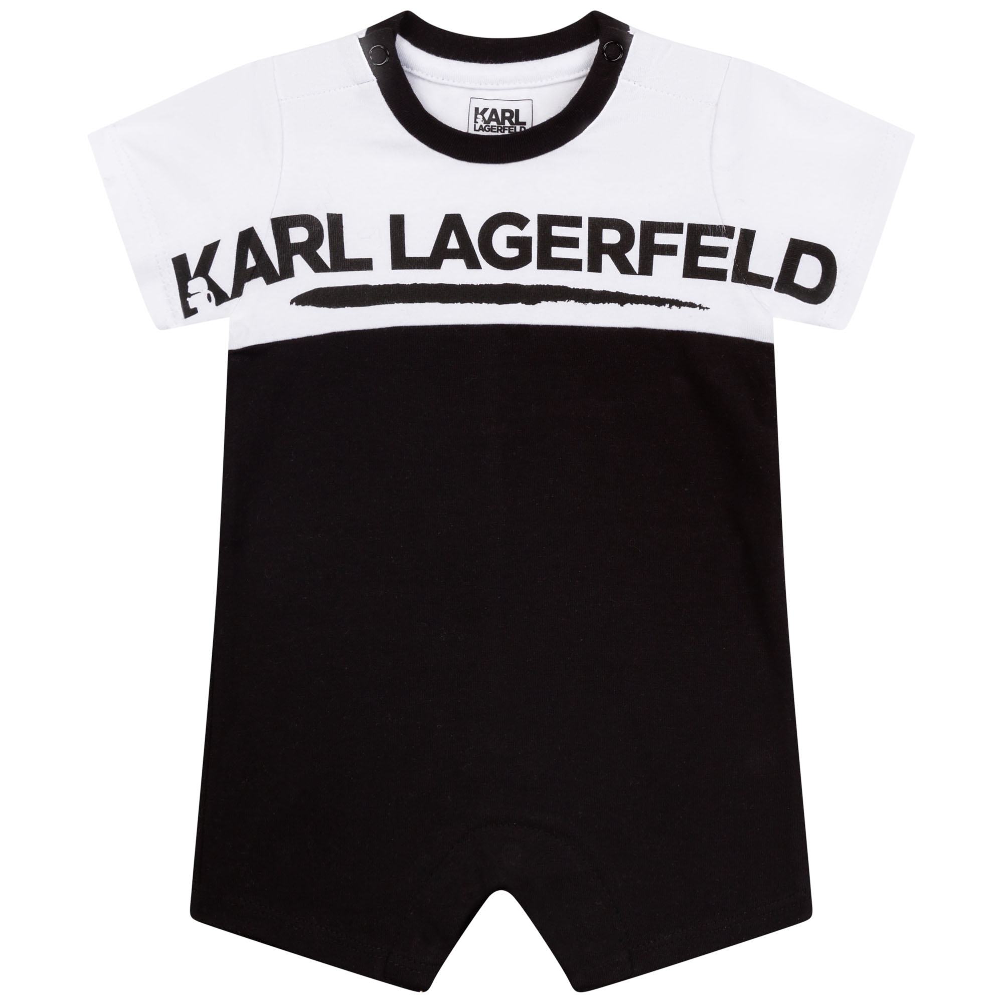 Short cotton jersey romper KARL LAGERFELD KIDS for BOY