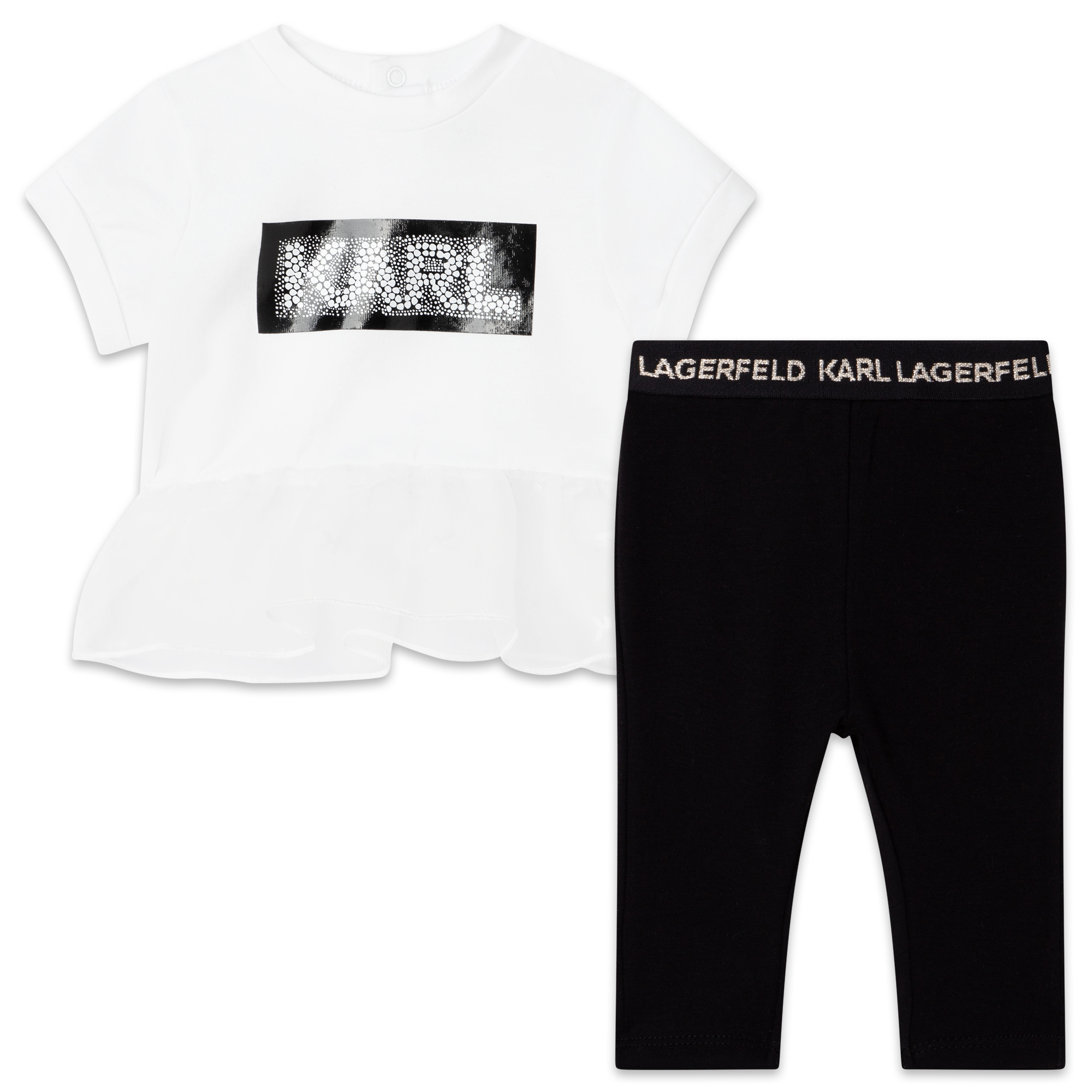 Ensemble t-shirt et legging KARL LAGERFELD KIDS pour FILLE
