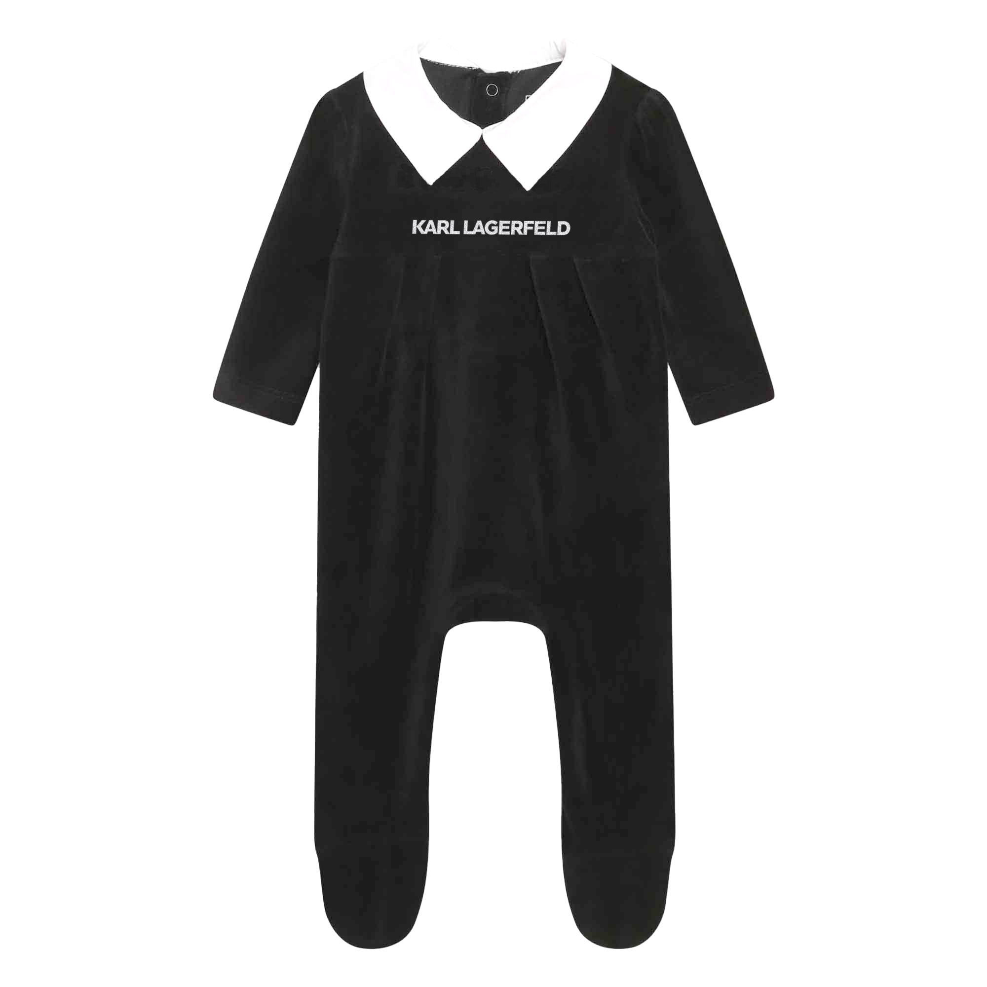 Karl Lagerfeld logo-embroidered short-sleeved pyjama set - Black