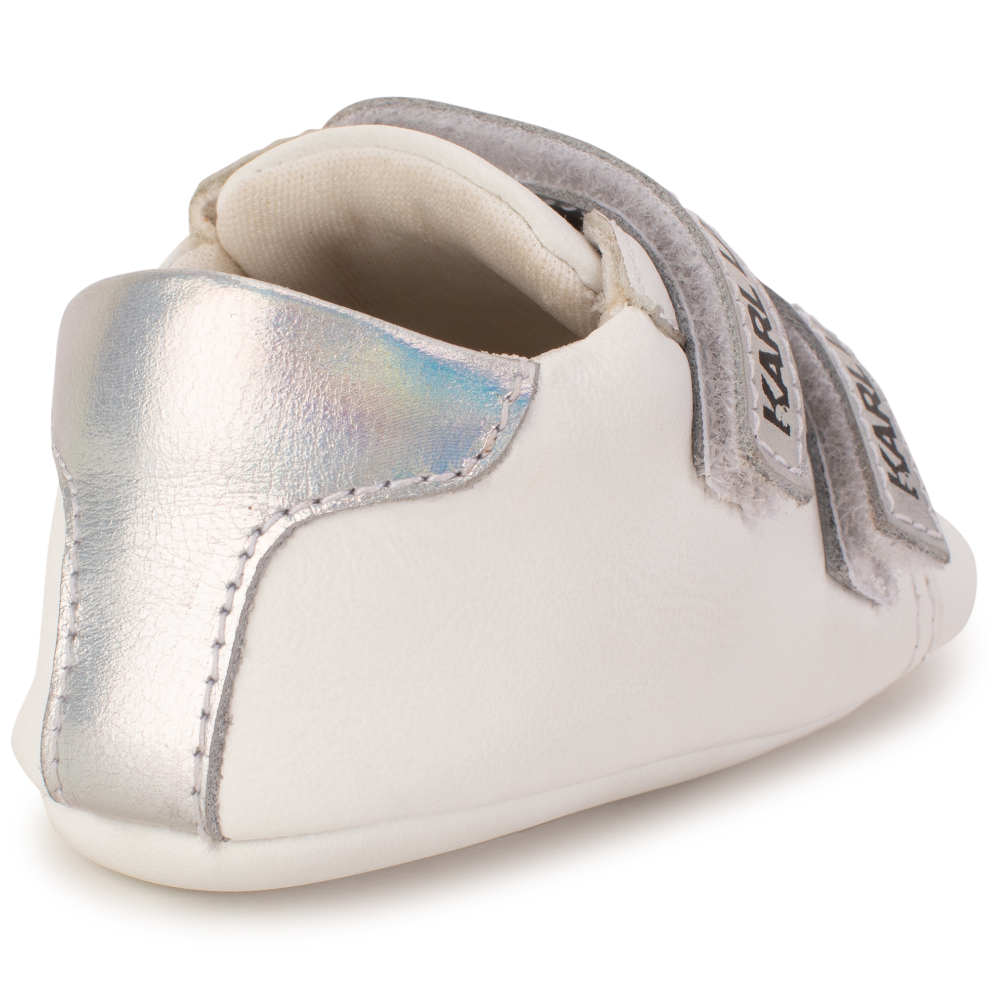 Leather hook-and-loop slippers KARL LAGERFELD KIDS for BOY