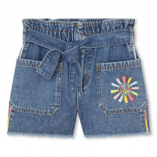 Jean shorts with raw edges