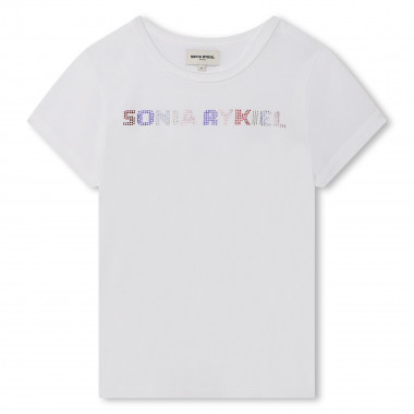 T-shirt illustration en strass SONIA RYKIEL pour FILLE