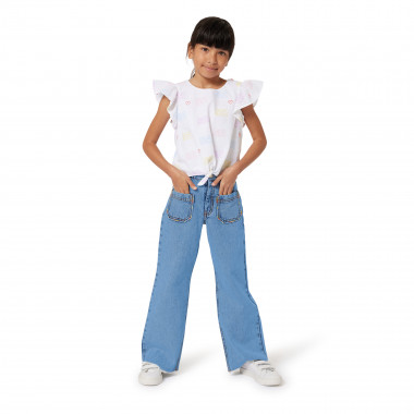 Blouse avec coeurs brodés SONIA RYKIEL pour FILLE