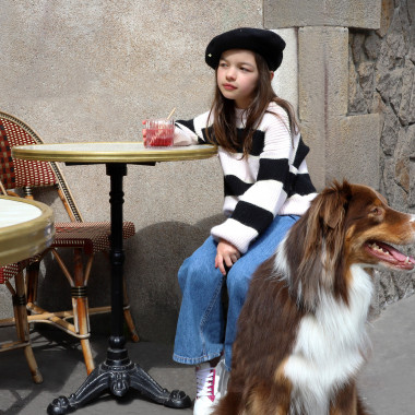 Two-tone striped jumper SONIA RYKIEL for GIRL