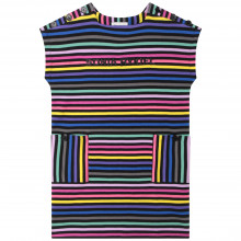 Short-sleeved striped dress