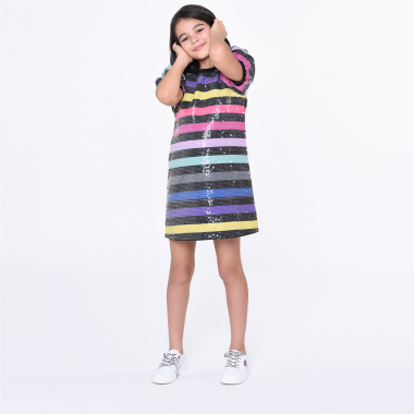 Striped sequined dress SONIA RYKIEL for GIRL