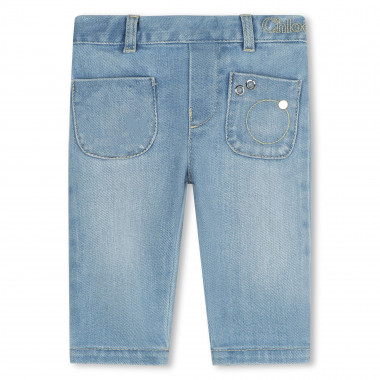 Faded jeans with eyelets CHLOE for GIRL