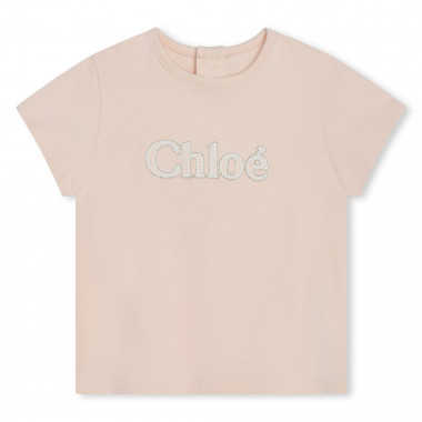 Camiseta manga corta bordada CHLOE para NIÑA