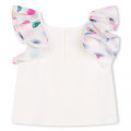 Frilled embroidered T-shirt CHLOE for GIRL