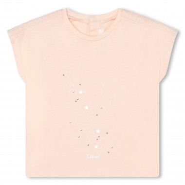 T-shirt avec imprimé et smocks CHLOE pour FILLE