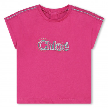 T-shirt met print en smokwerk CHLOE Voor