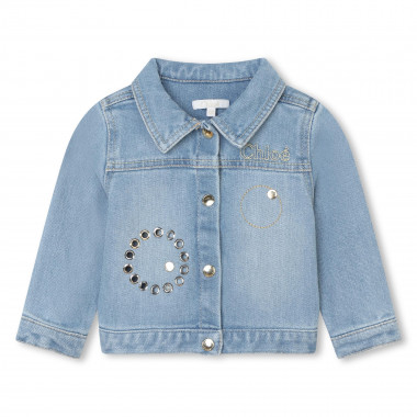 Embroidered jean jacket CHLOE for GIRL