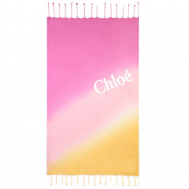 Beach towel with logo CHLOE for GIRL