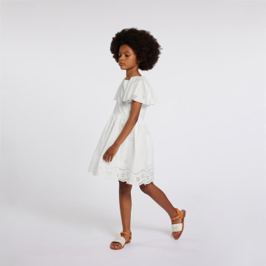 Lined dress with embroidery CHLOE for GIRL