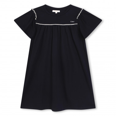 Short-sleeved cotton dress CHLOE for GIRL