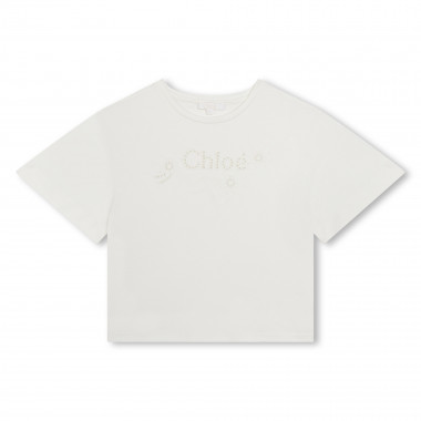 T-shirt brodé en coton CHLOE pour FILLE