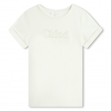 Katoenen T-shirt korte mouwen CHLOE Voor