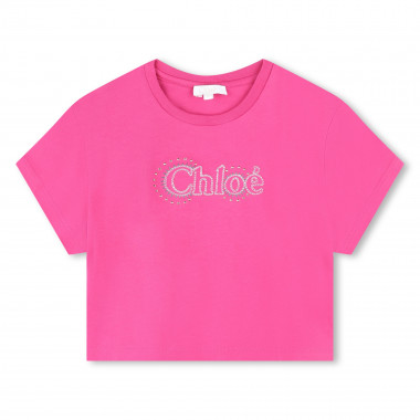 T-shirt ricamata con borchie CHLOE Per BAMBINA