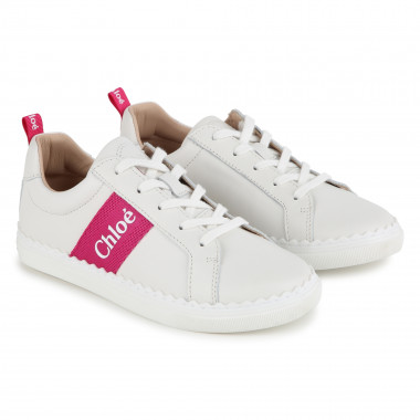 Lace-up leather trainers CHLOE for GIRL