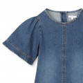 Robe à manches courtes en jean CHLOE pour FILLE