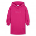 Hooded fleece dress CHLOE for GIRL