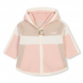 Manteau à capuche tricolore CHLOE pour FILLE