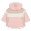 Three-colour hooded coat CHLOE for GIRL