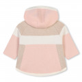 Three-colour hooded coat CHLOE for GIRL