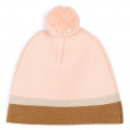 Three-colour knitted hat CHLOE for GIRL