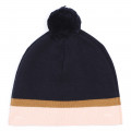 Three-colour knitted hat CHLOE for GIRL