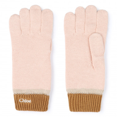 Three-colour knitted gloves CHLOE for GIRL