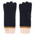 Gants tricolores en tricot CHLOE pour FILLE