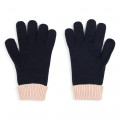 Three-colour knitted gloves CHLOE for GIRL