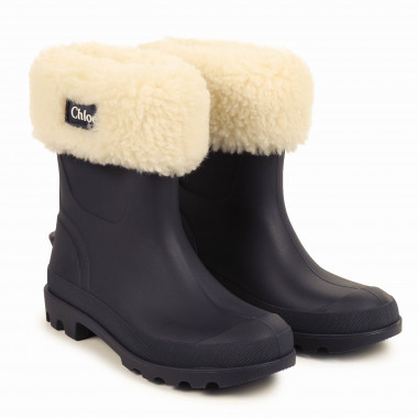 Fleece-topped rain boots CHLOE for GIRL