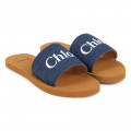 Claquettes en denim CHLOE pour FILLE