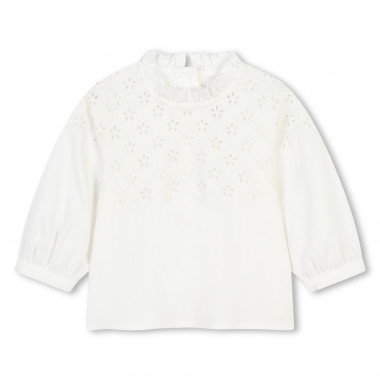 Embroidered blouse with frill CHLOE for GIRL