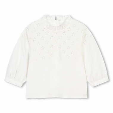 Embroidered blouse with frill CHLOE for GIRL