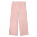 Pantalon large velours côtelé CHLOE pour FILLE