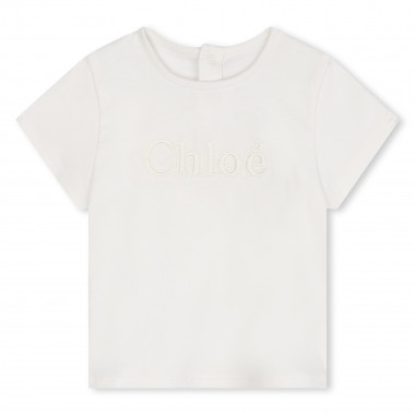 T-shirt brodé à dos pressionné CHLOE pour FILLE