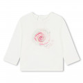 T-shirt with embroidered logo CHLOE for GIRL