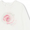 T-shirt with embroidered logo CHLOE for GIRL