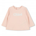 T-shirt avec logo brodé CHLOE pour FILLE