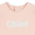 T-shirt with embroidered logo CHLOE for GIRL